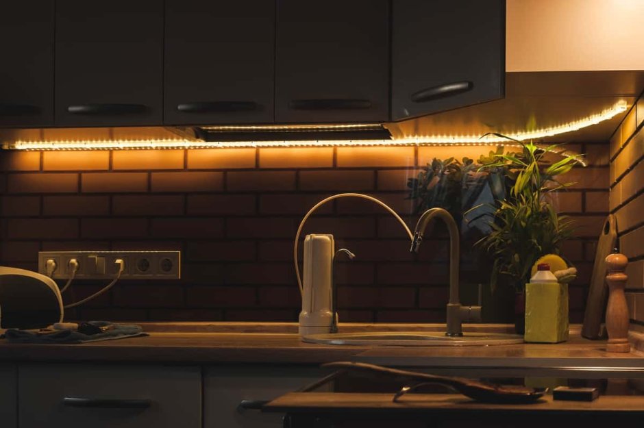 Kitchen Lights warm Evening