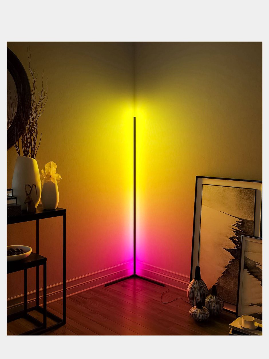 Напольный светильник Amaze Light овальная лампа RGB белая, 60 Вт