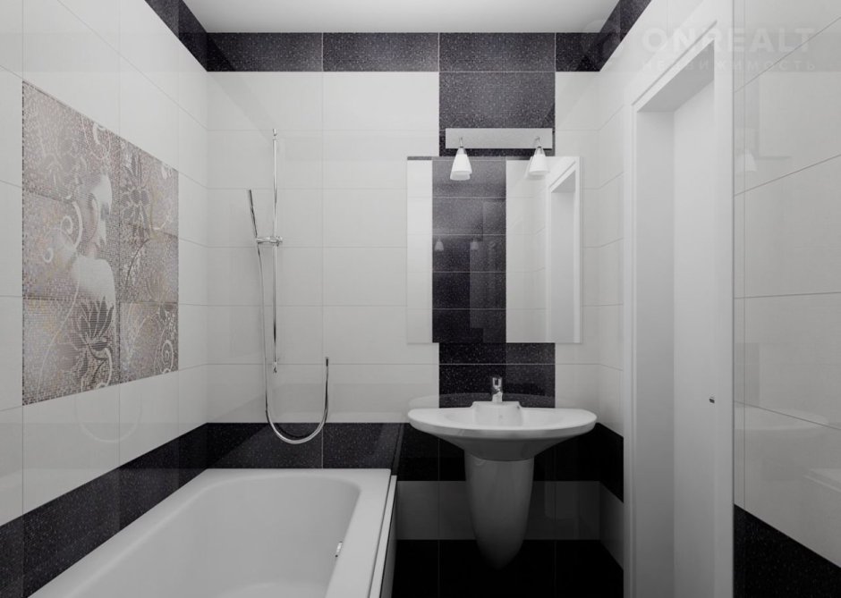 Дизайн ванны в панельной девятиэтажке