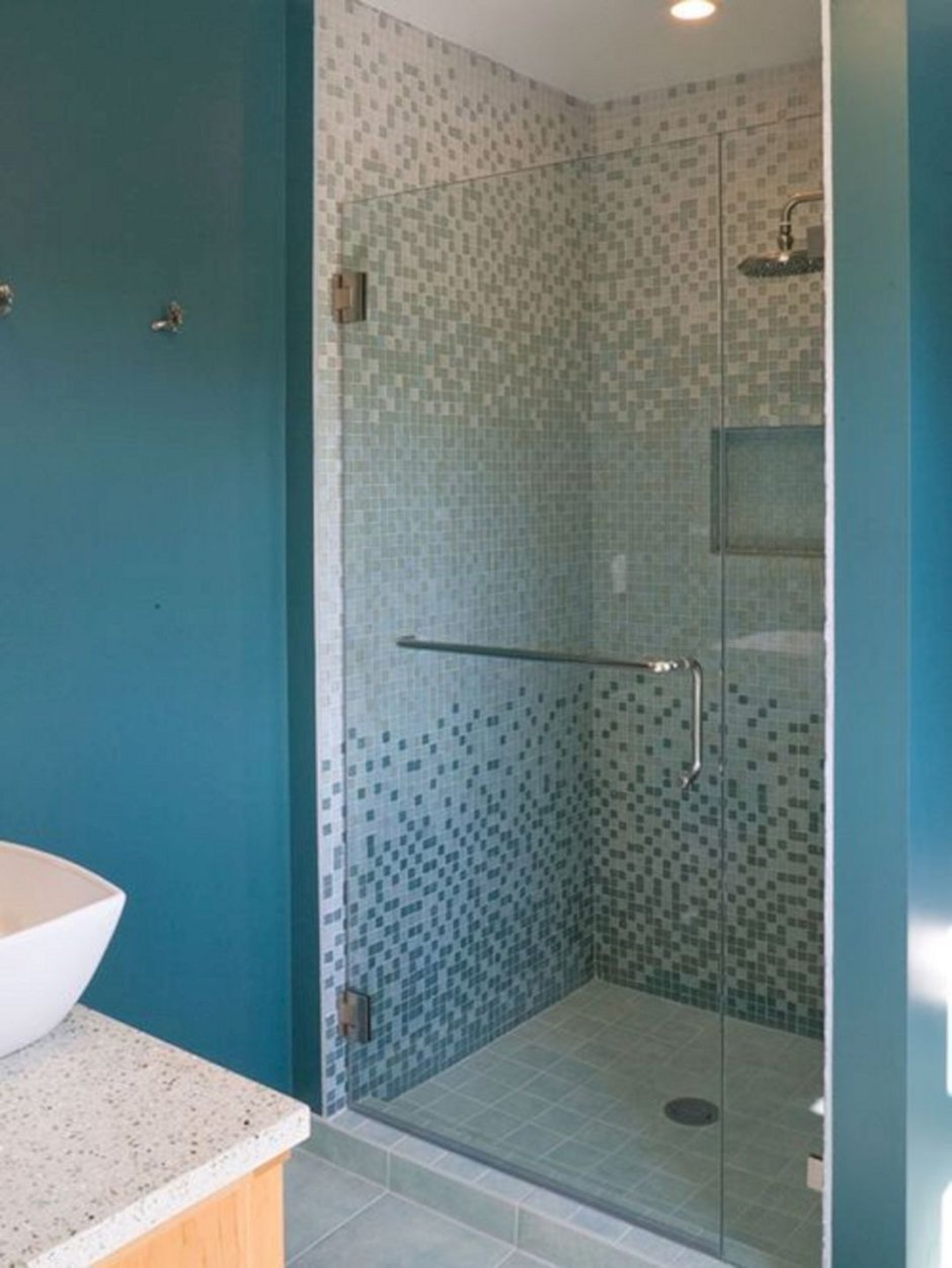 Ванная комната с душем мозайка