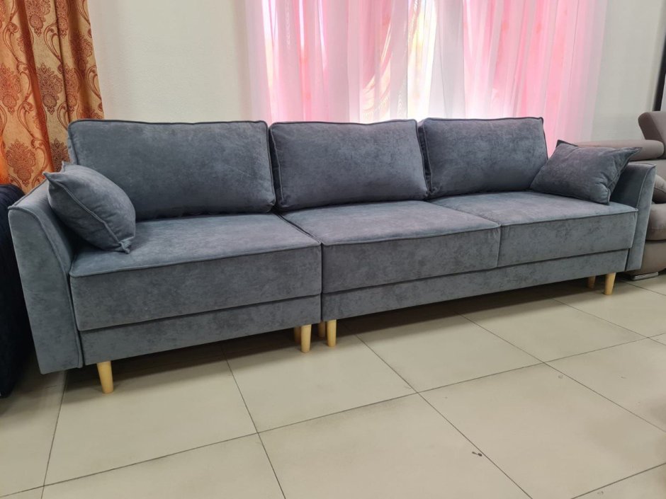 Угловой бархатный диван