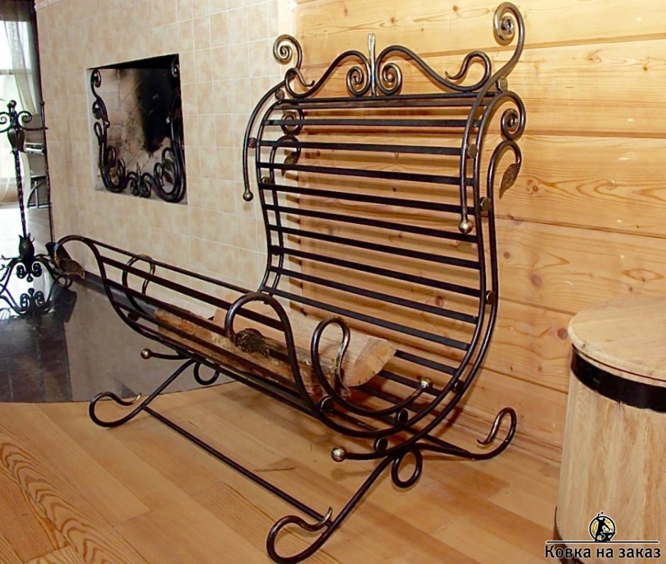 Кованые дровницы для камина