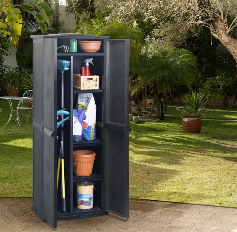 Шкаф уличный Keter Compact Garden Rattan