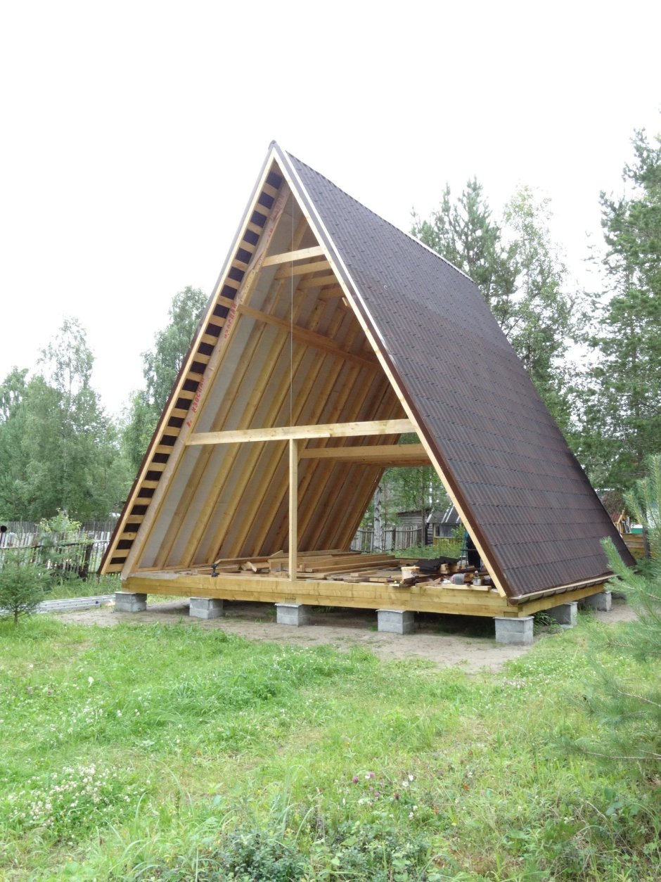 А-образный дом. A-frame. Дом шалаш.