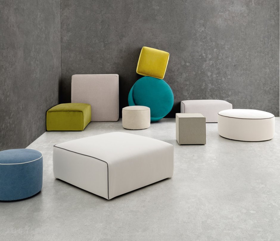 Upholstered Storage Pouf