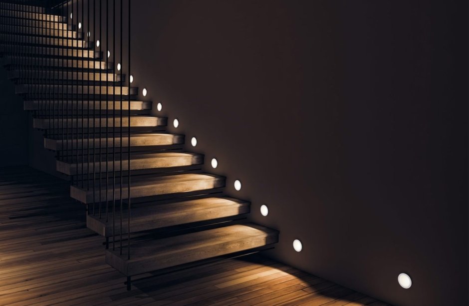 Светодиодная подсветка ступеней лестницы