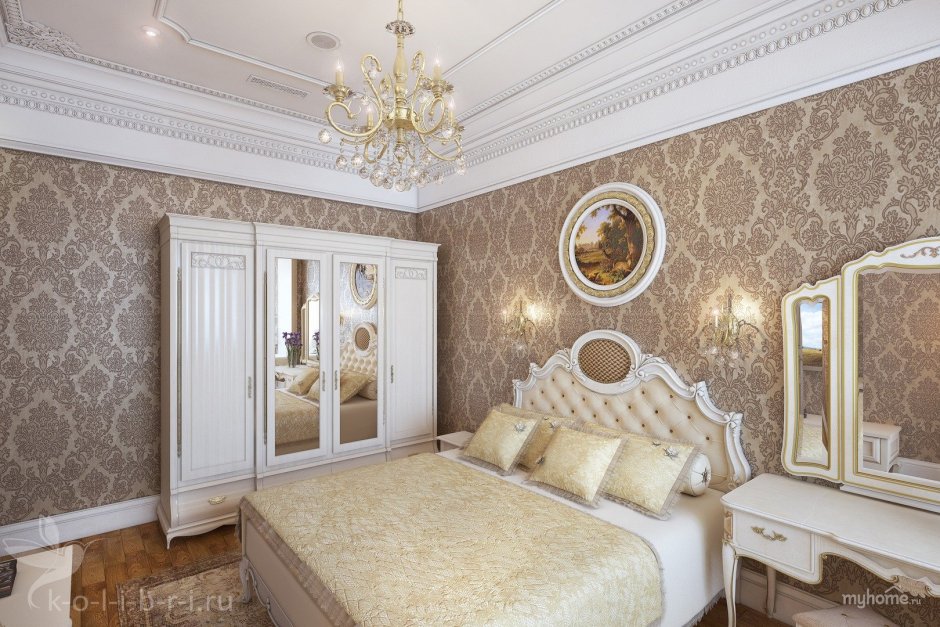 Лепнина в спальне