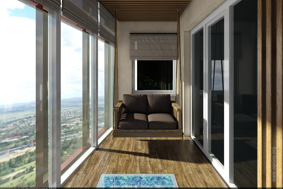 Отделка балкона с панорамными окнами