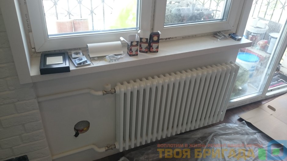 Отделка за батареей