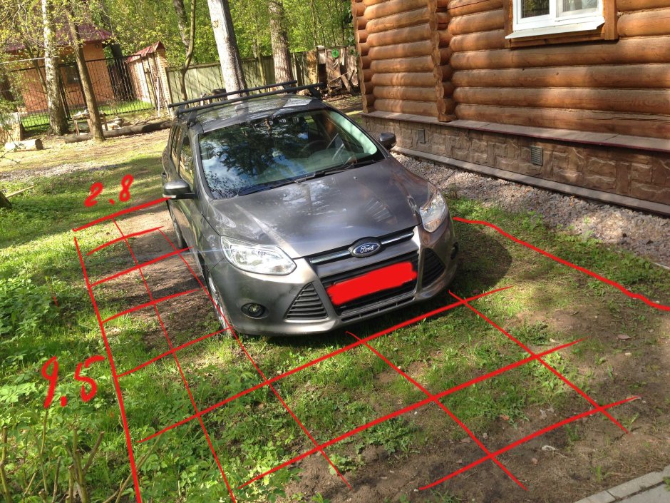 Стоянка для машины на даче