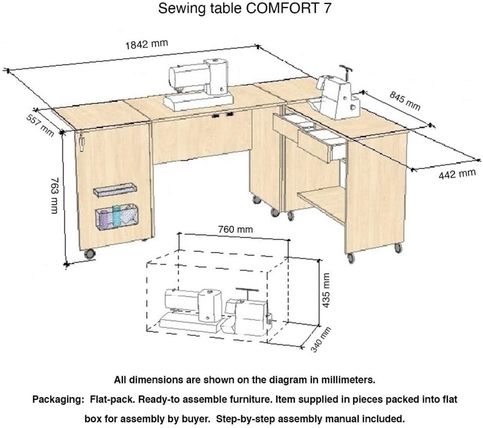 Швейный стол RMF 40.11 (XXL)