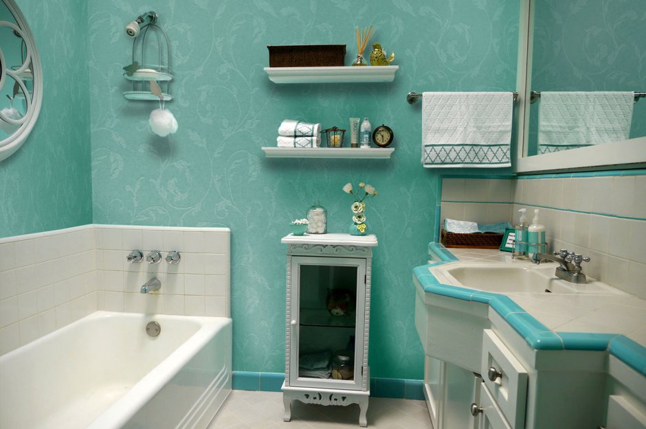 Ванная комната покрашенная краской