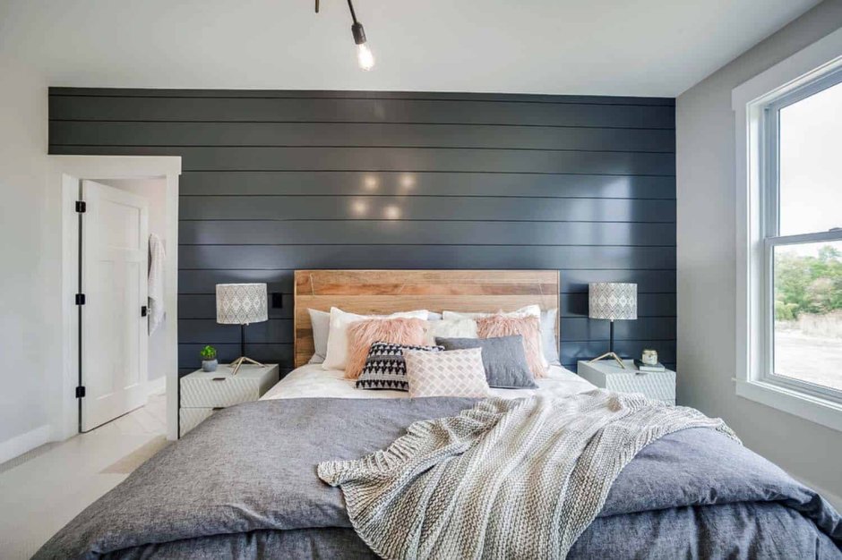 Вагонка в интерьере спальни