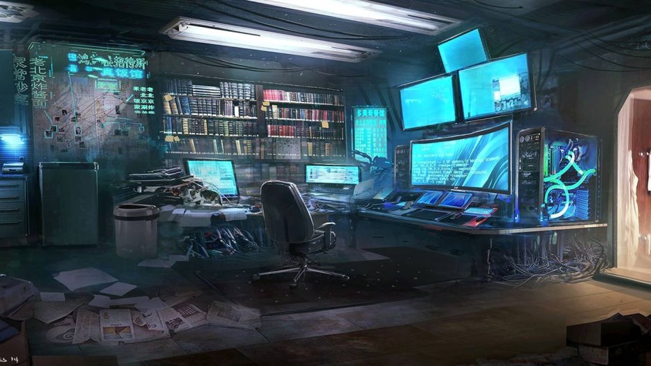 Киберпанк 2077 комната
