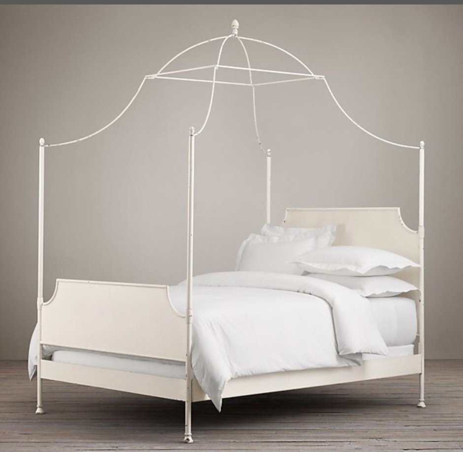 Rh 19th с French Iron Canopy Bed