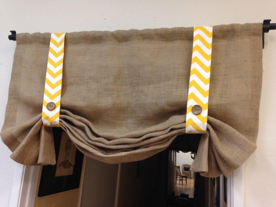 Римская штора из Мешковины