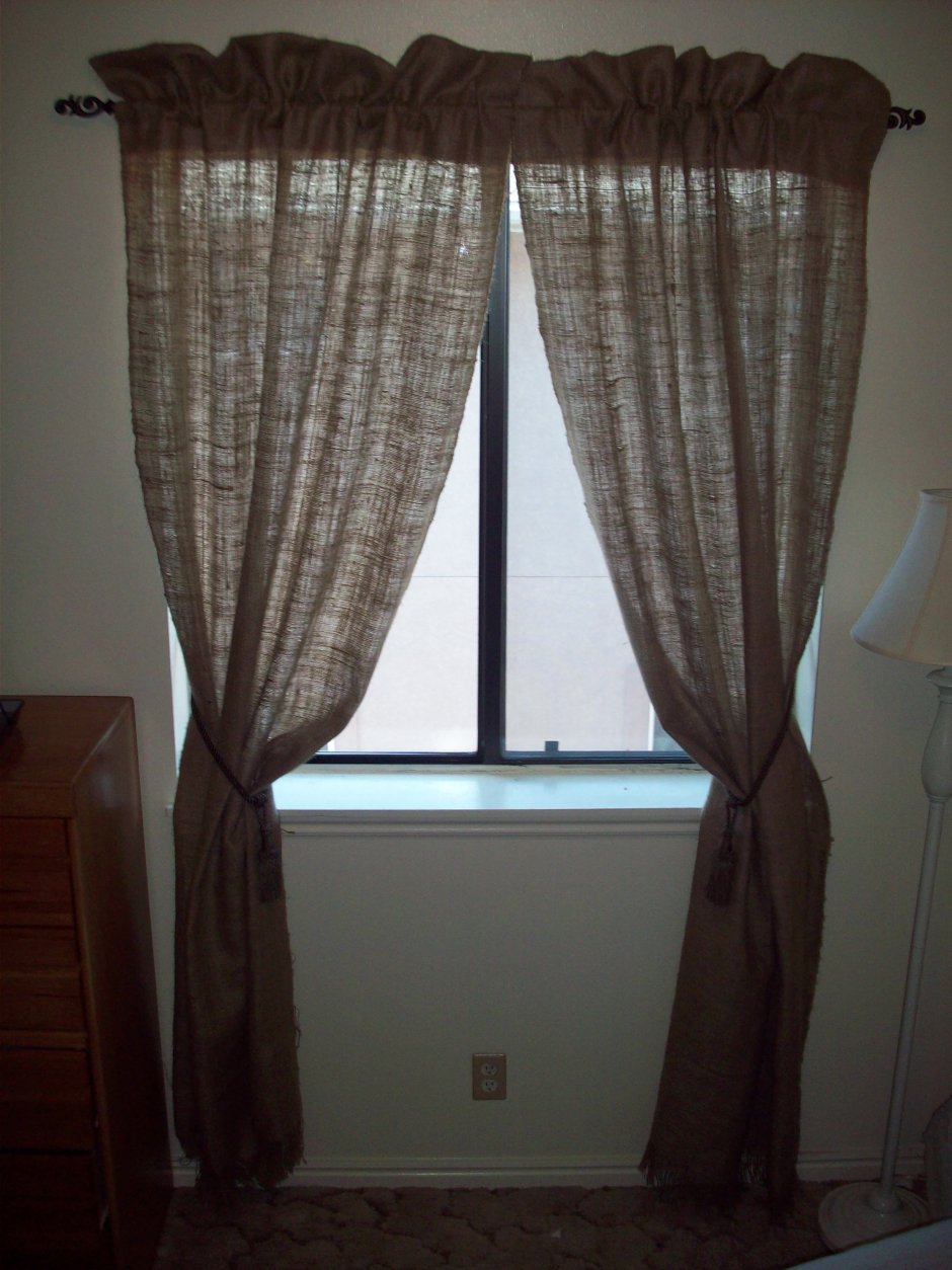 Шторы ночные из Мешковины