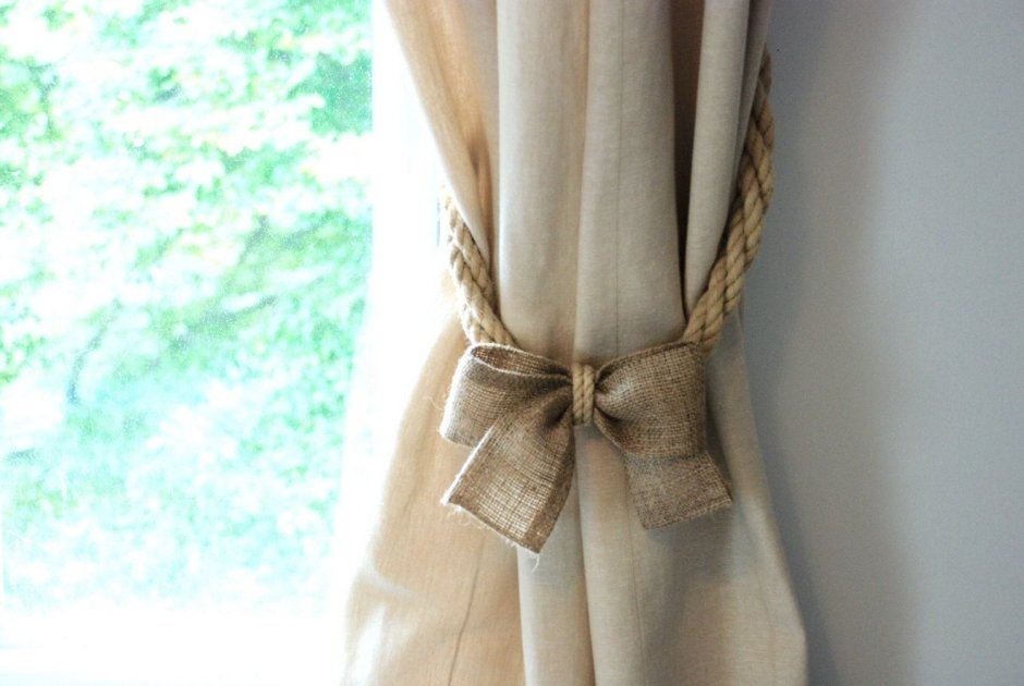 Подхваты для штор из Мешковины и джута