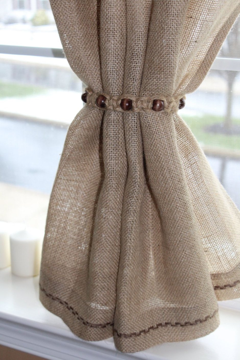 Шторы из Мешковины джут