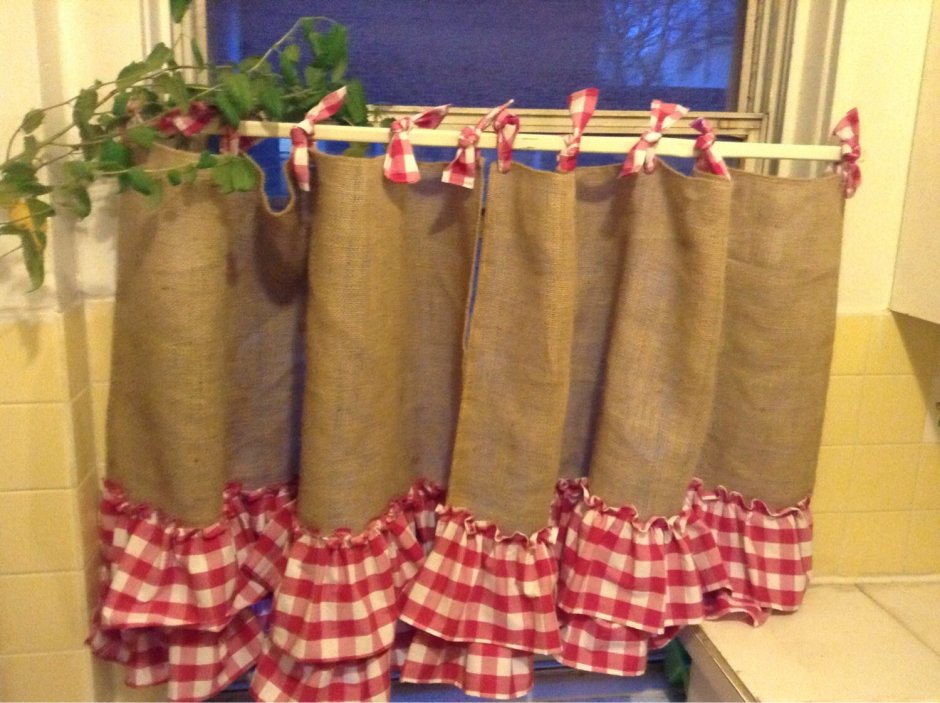 Шторы из Мешковины Кантри