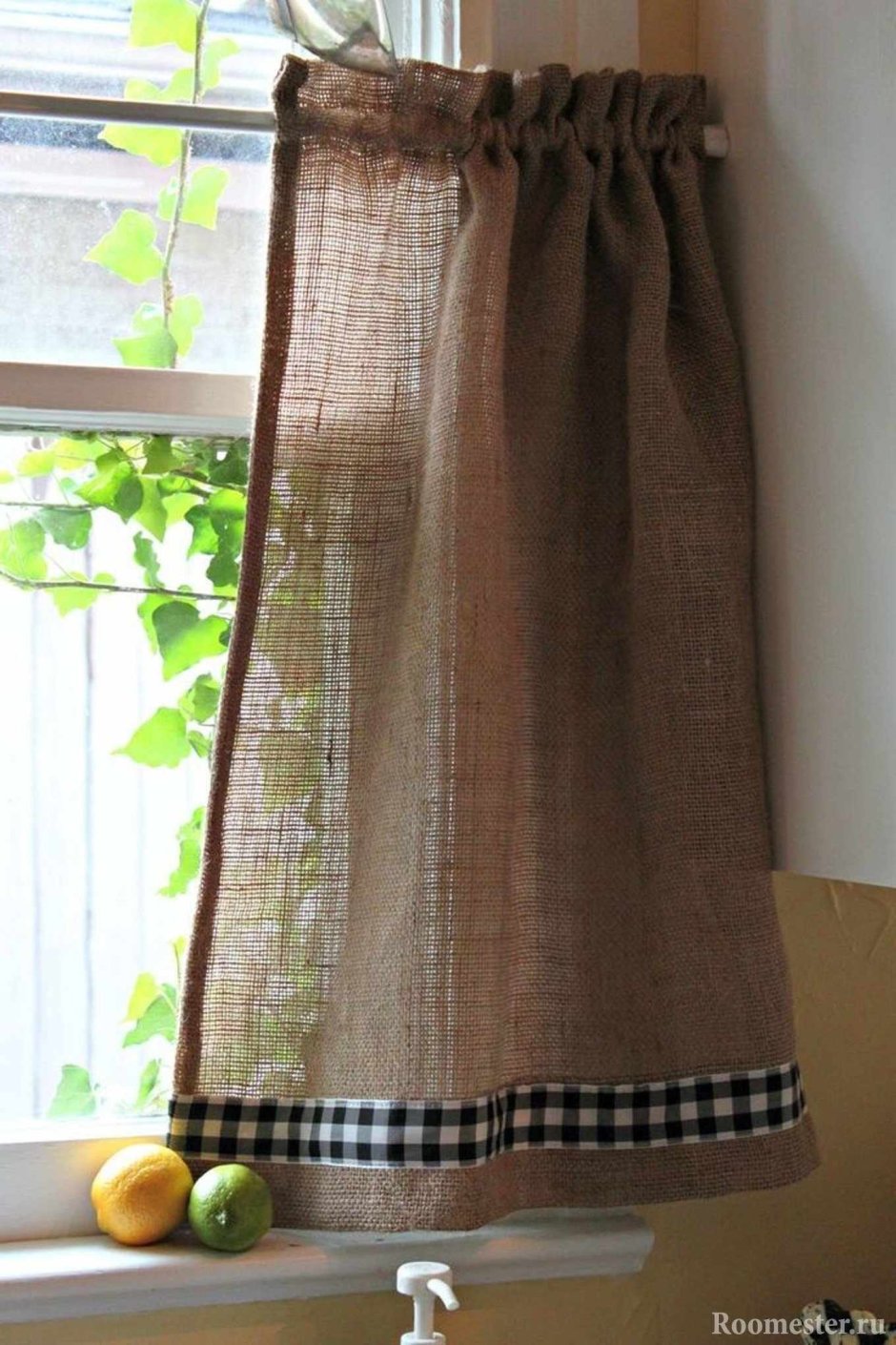 Шторы из Мешковины в интерьере