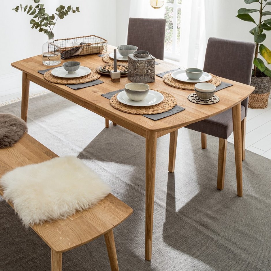 Стол Scandi из массива дуба