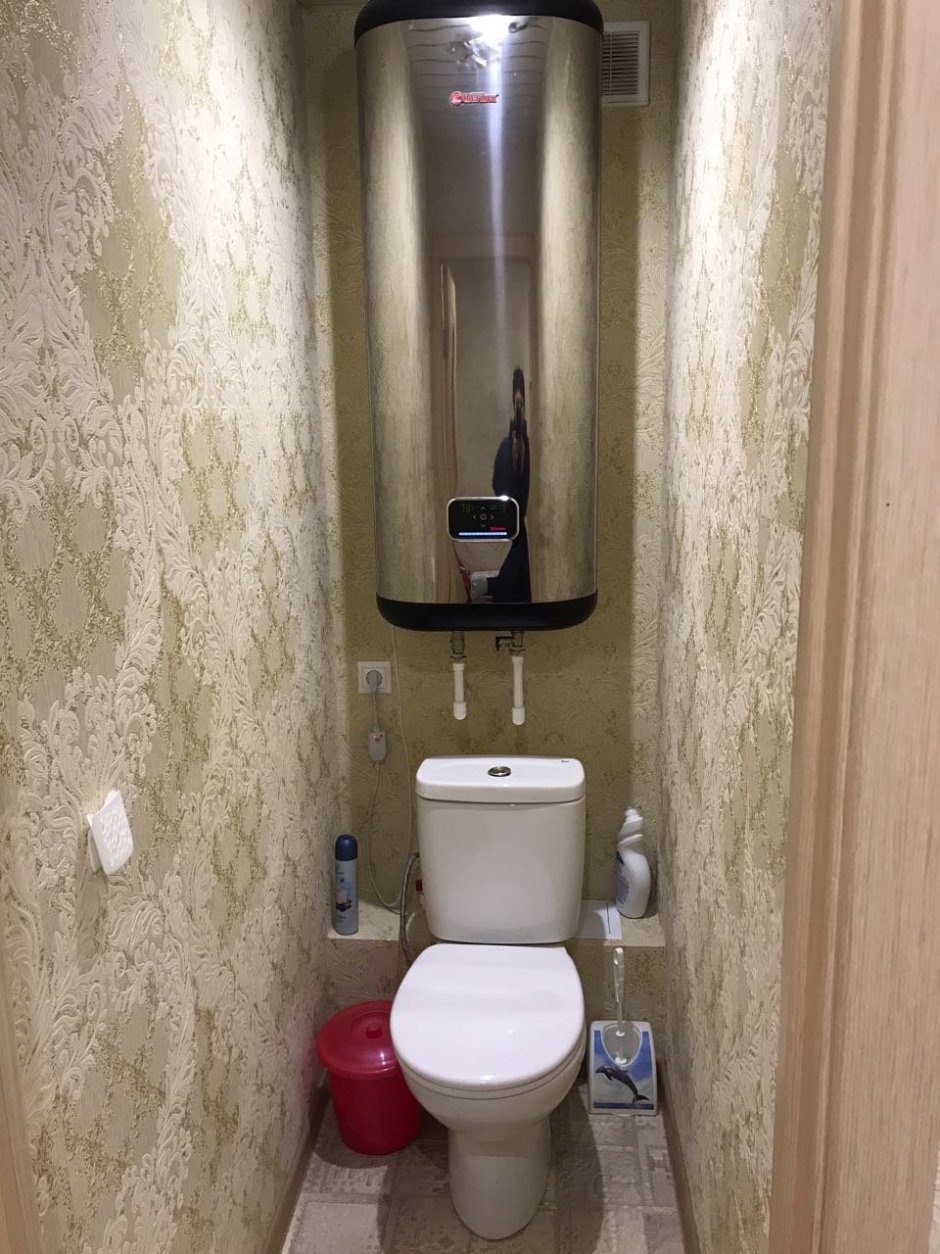 Дизайн туалета с водонагревателем