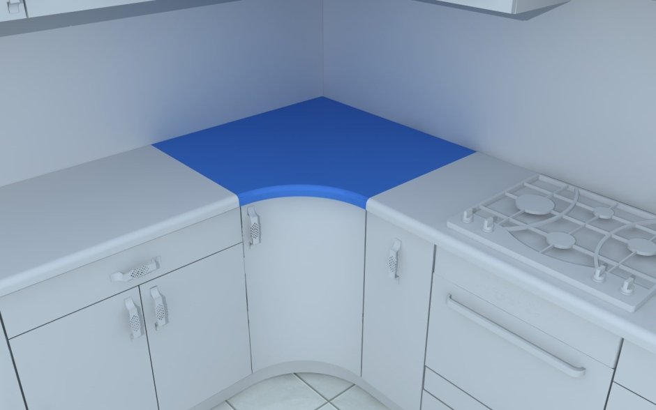 Столешница угловая 850x850