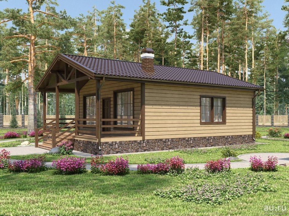 Одноэтажная баня 100м2