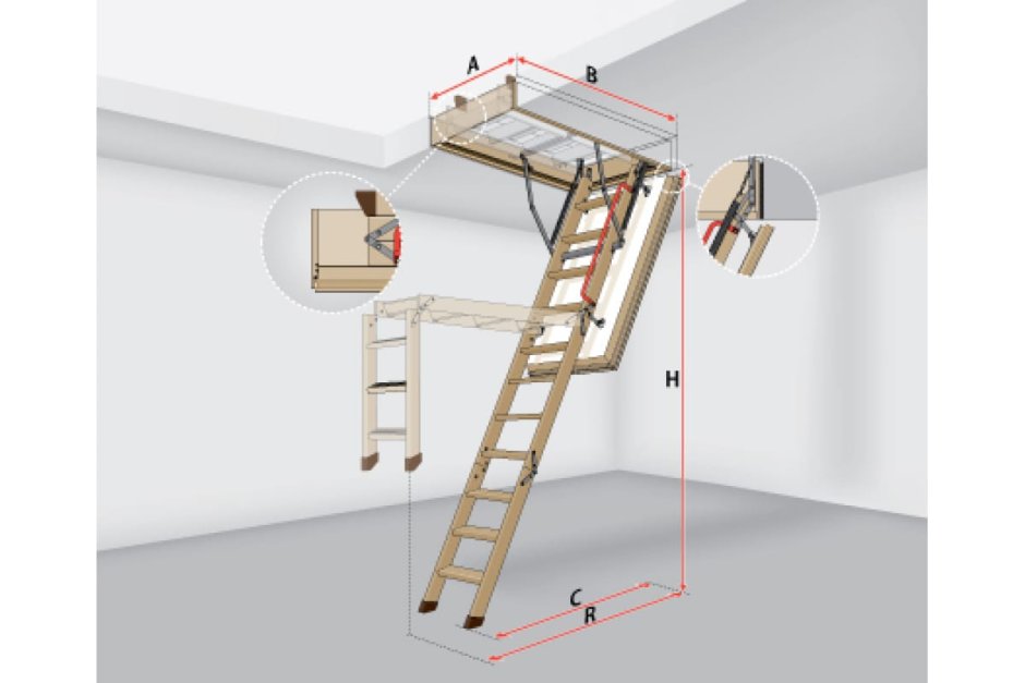 Лестница чердачная Fakro Smart Plus 60х120 lws-280