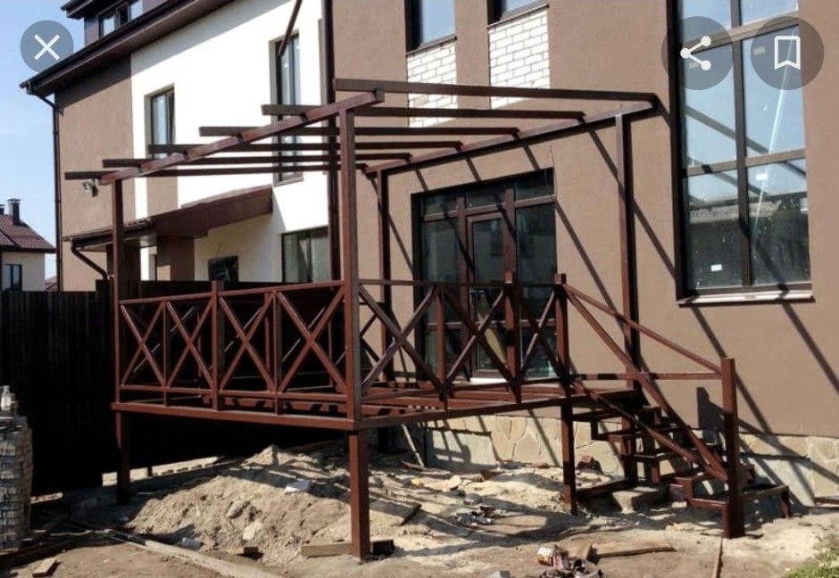 Каркас террасы из металла