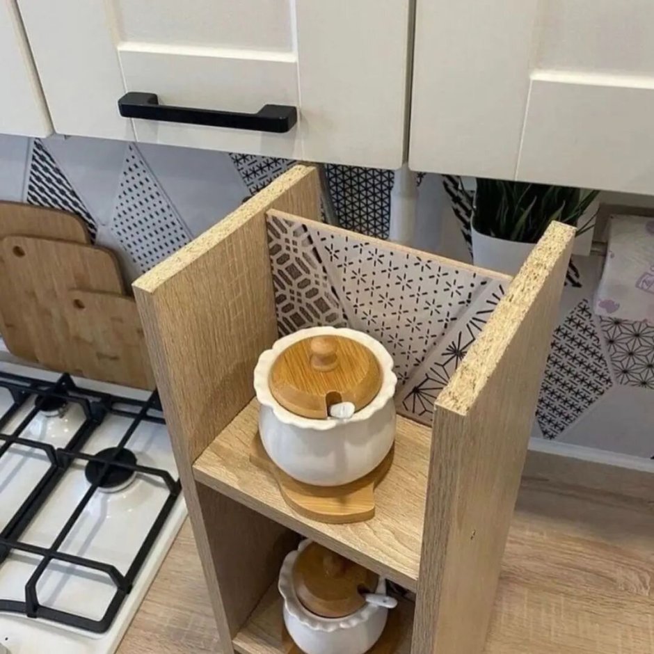 Маскировка газовой трубы на кухне