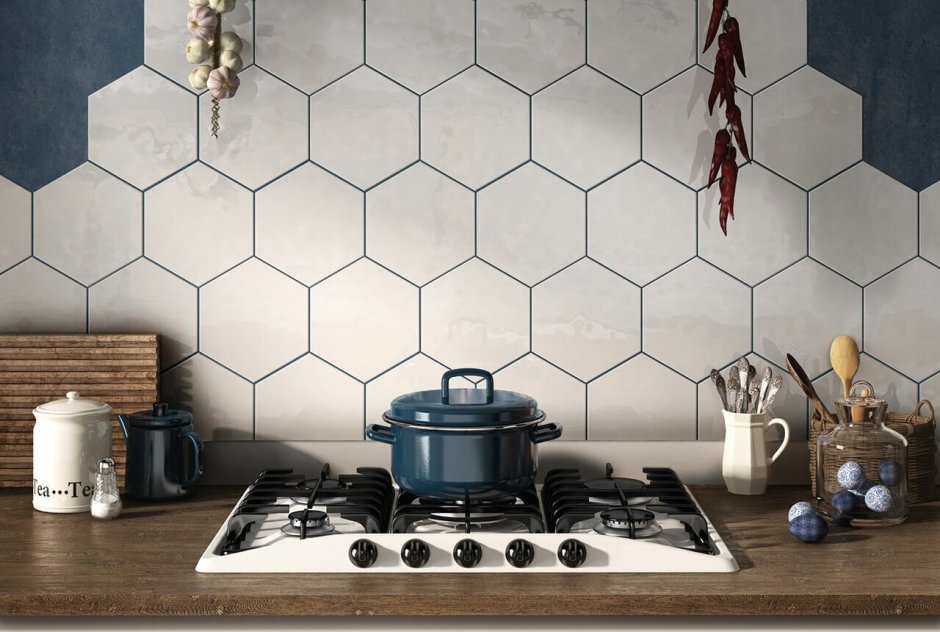 Плитка equipe Hexatile фартук