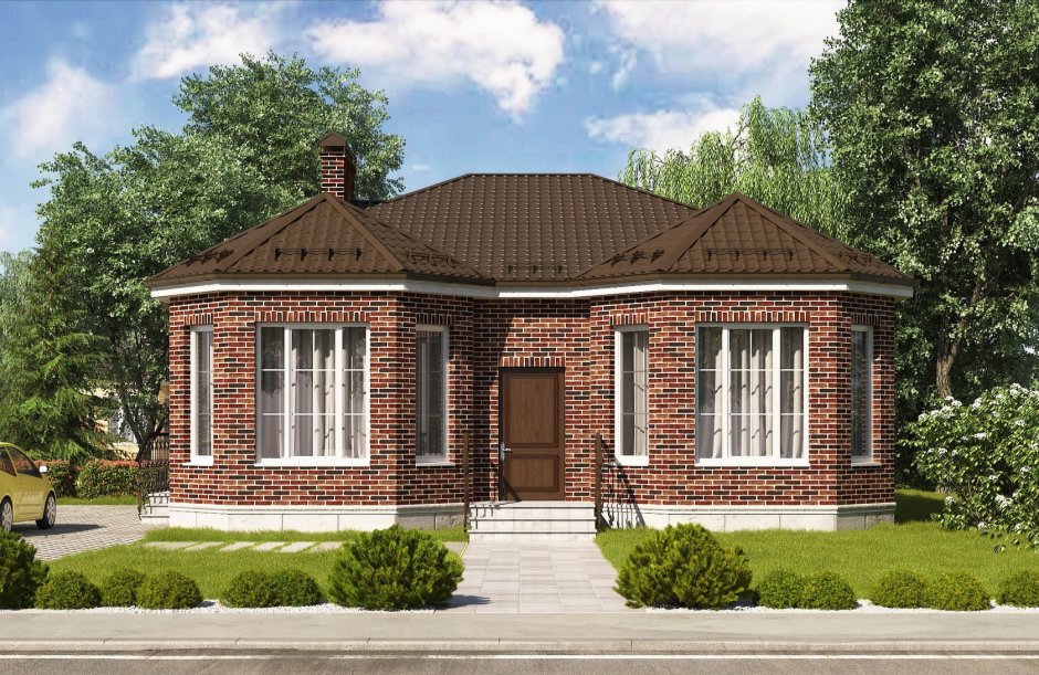 Дом из кирпича одноэтажный 80 кв м