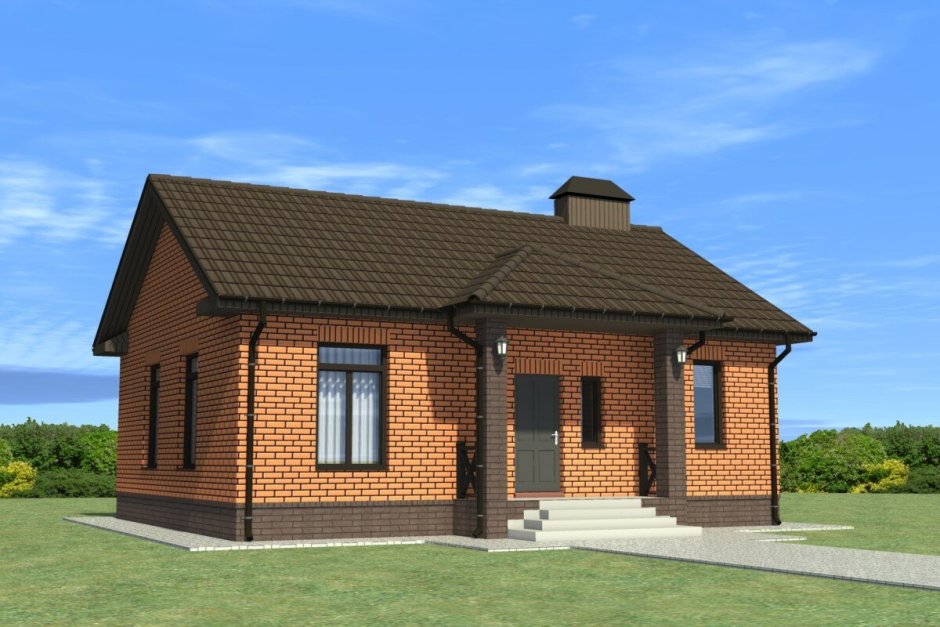 Дом из кирпича одноэтажный 80 кв м