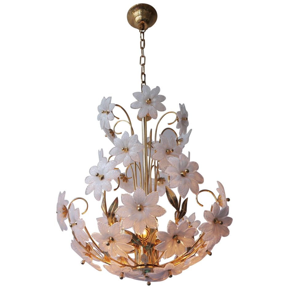 Vintage Murano Glass Chandelier 1stdibs Bronze