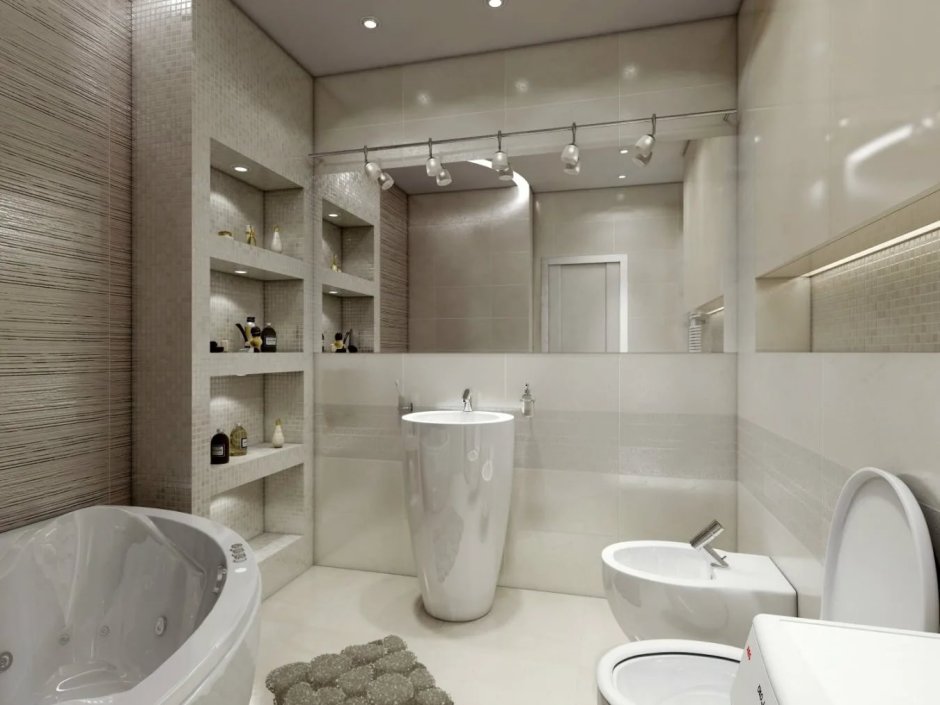 Стильные небольшие Ванные комнаты