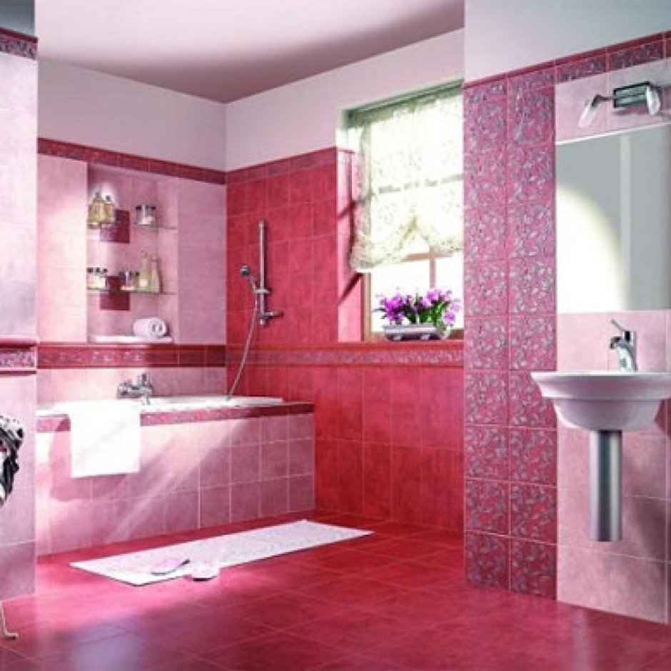 Яркая плитка для ванной