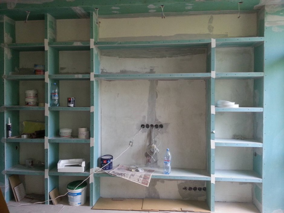 Полки из гипсокартона