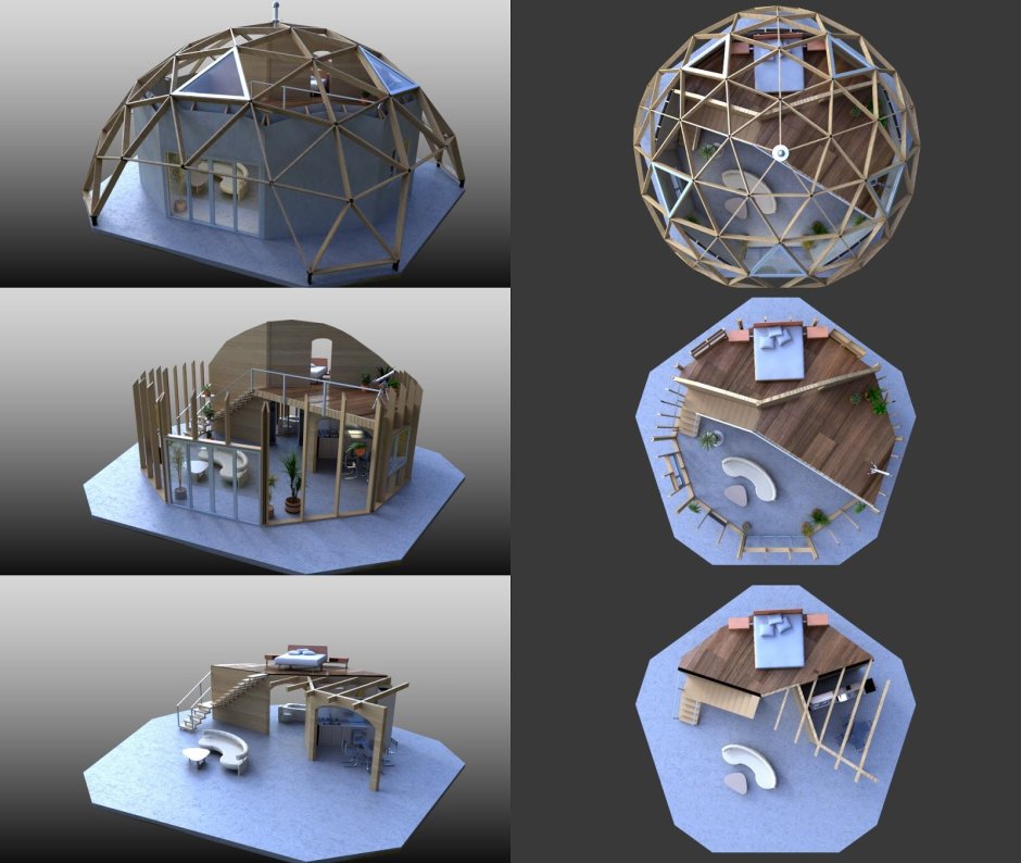 Купольные дома проекты 3d