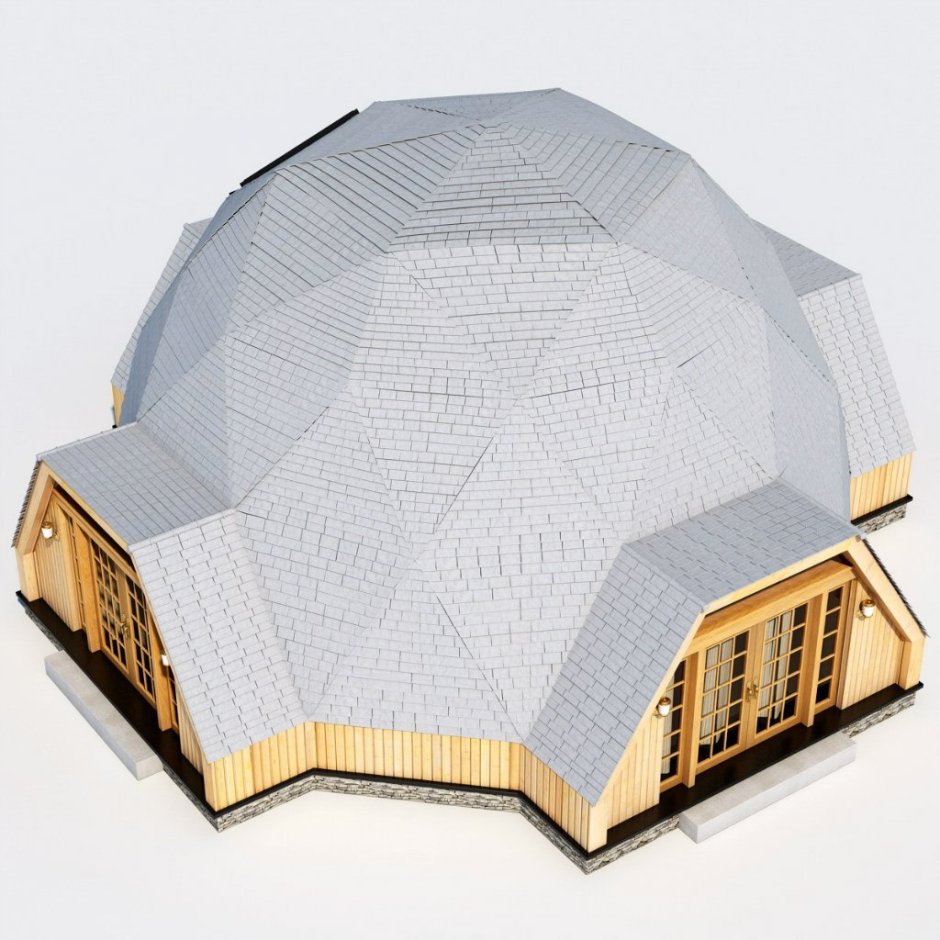 Geodesic Dome House 3d model