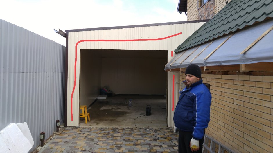 Гараж из сэндвич панелей