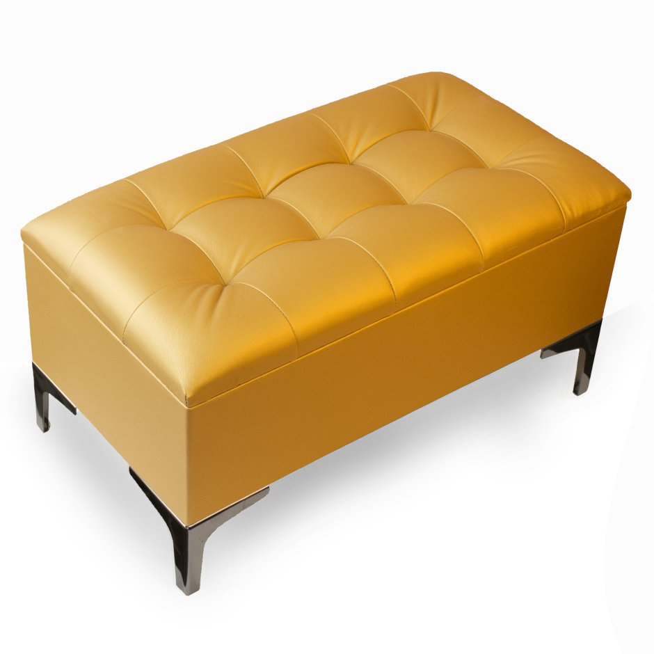 Пуф оранжевый экокожи