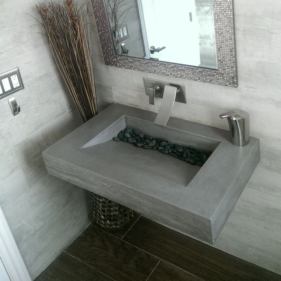 Столешница для ванной из бетона