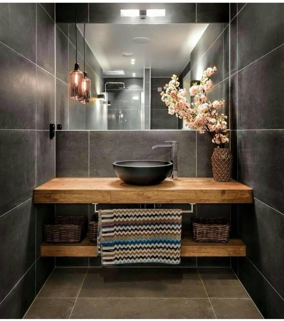 Плитка для ванной комнаты в стиле лофт