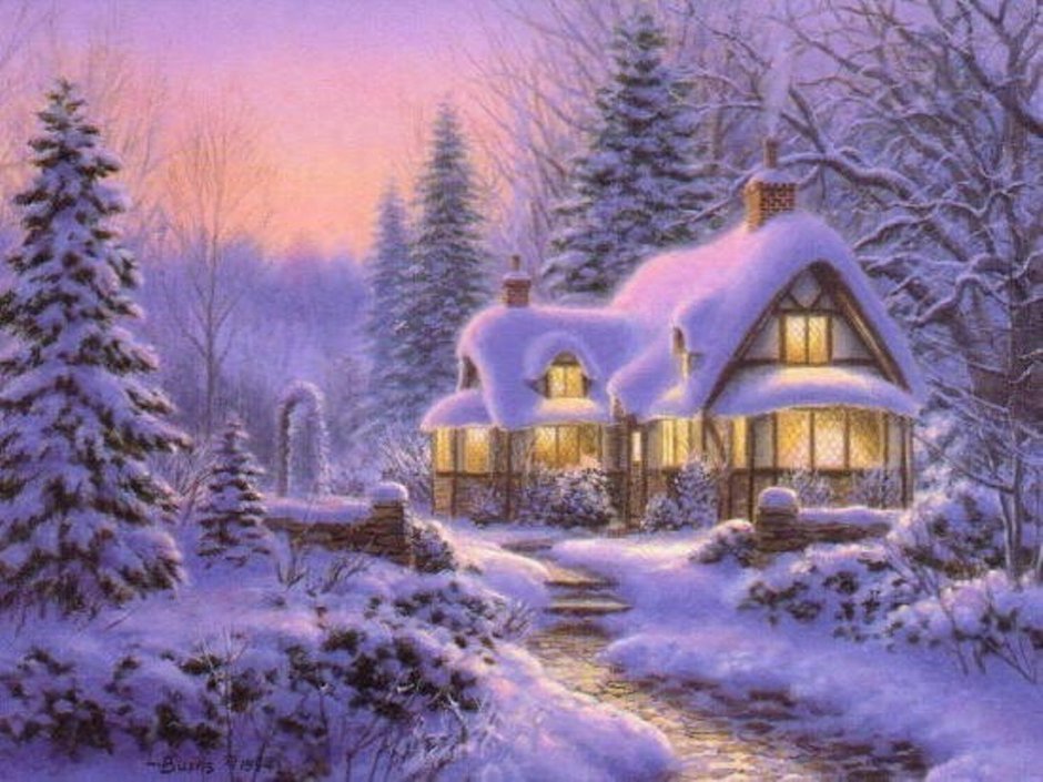Картины художника Terry Redlin Рождество