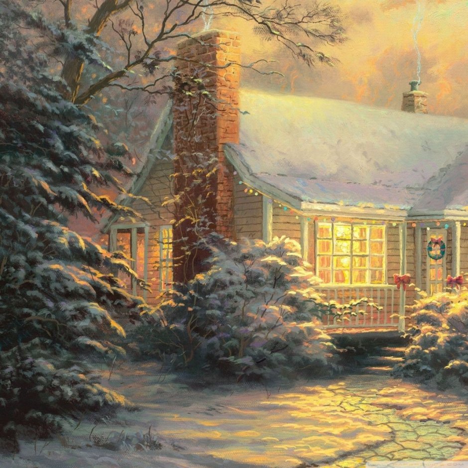 Thomas Kinkade Рождественские домики