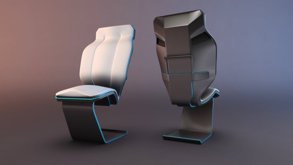 Кресло Andrian White 3d model