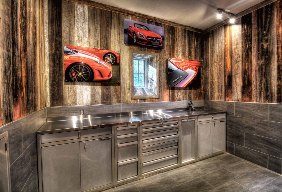 Кухня в гаражном стиле