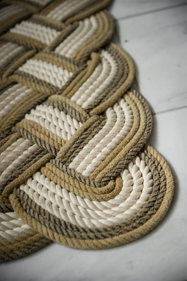 Коврик из джутового каната